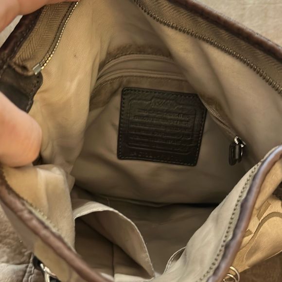 Coach Vintage Signature Chain Metallic Shoulder Bag Duffle Crossbody F19730. - Picture 11 of 13